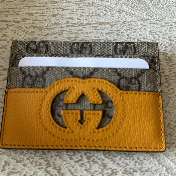 GUCCI CARD CASE WITH CUT-OUT INTERLOCKING G - Picture 5 of 7